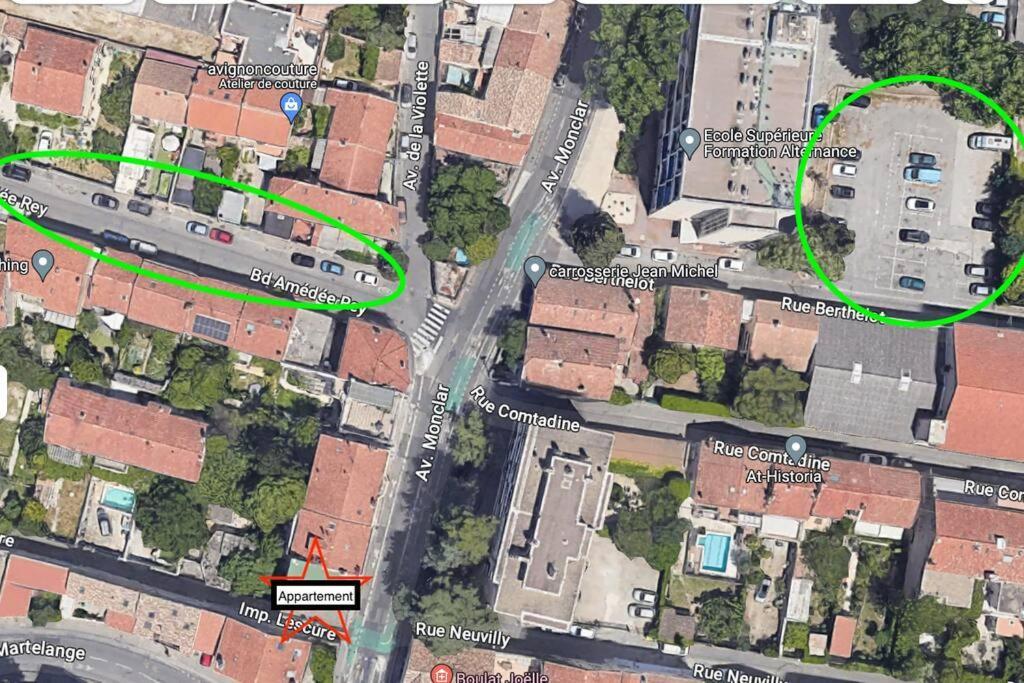 The Rooftop - Ac Clim - Wi-Fi - Parking Gratuit Dans La Rue Avinyon Dış mekan fotoğraf